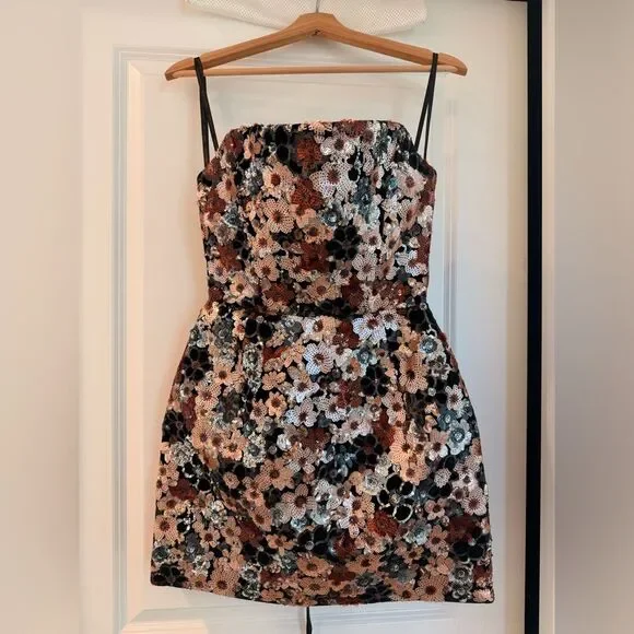 NWOT Bronx and Banco Maraya Sequin Strapless Mini Dress in Multi - Picture 5 of 14